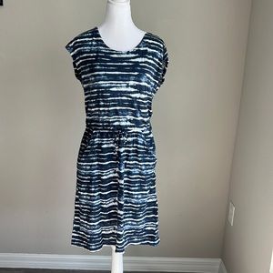 Sonoma women’s navy&white striped sleeveless dress